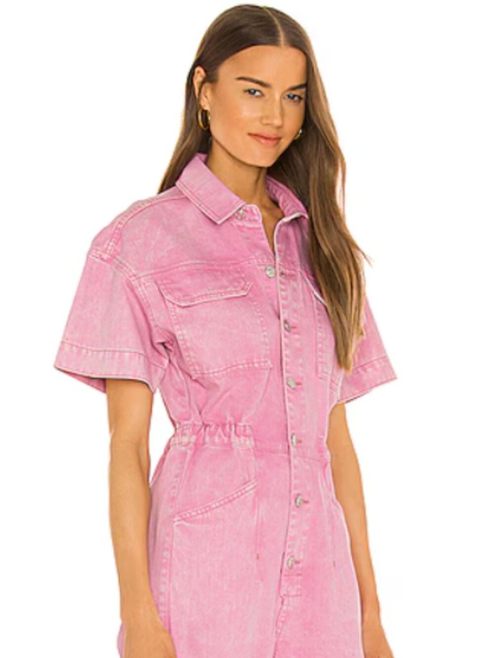Free People We The Free Marci Jumpsuit, Pink, XS